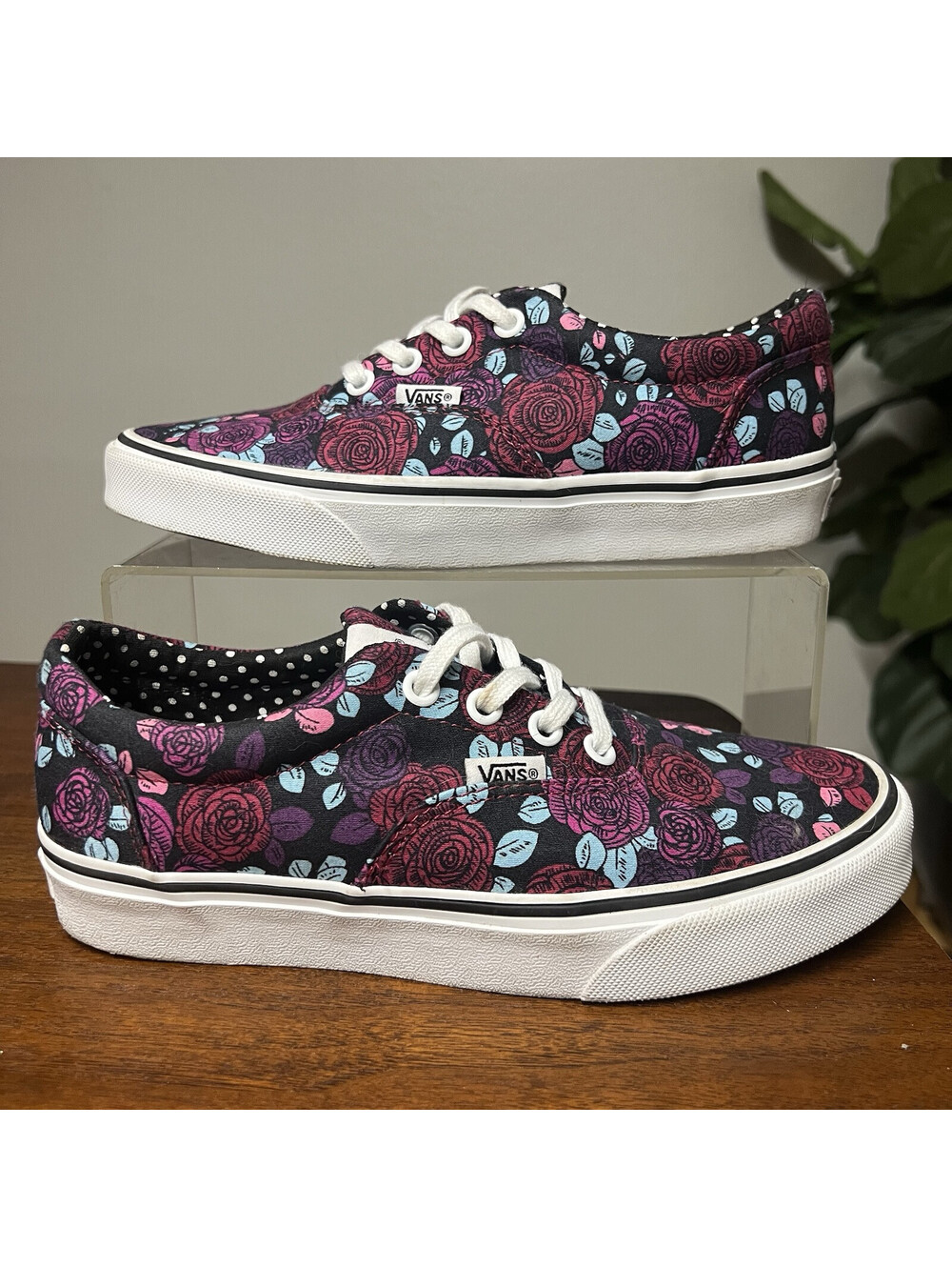 Vans Women's (6) Doheny Romantic Floral Gold Girly Skate Low Top Shoes